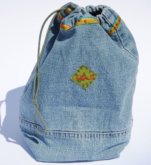 Fertiger Jeans-Upcycling-Beutel