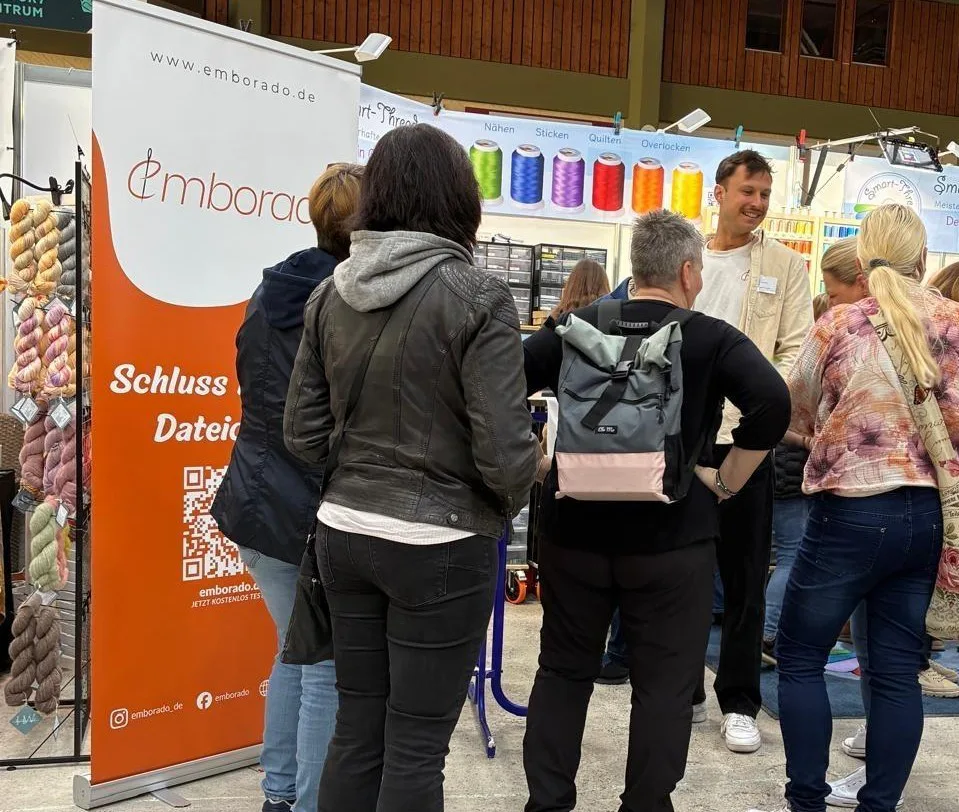 emborado at the Smart Thread booth during Allgäuer Nadelstiche 2026 in Oberstdorf