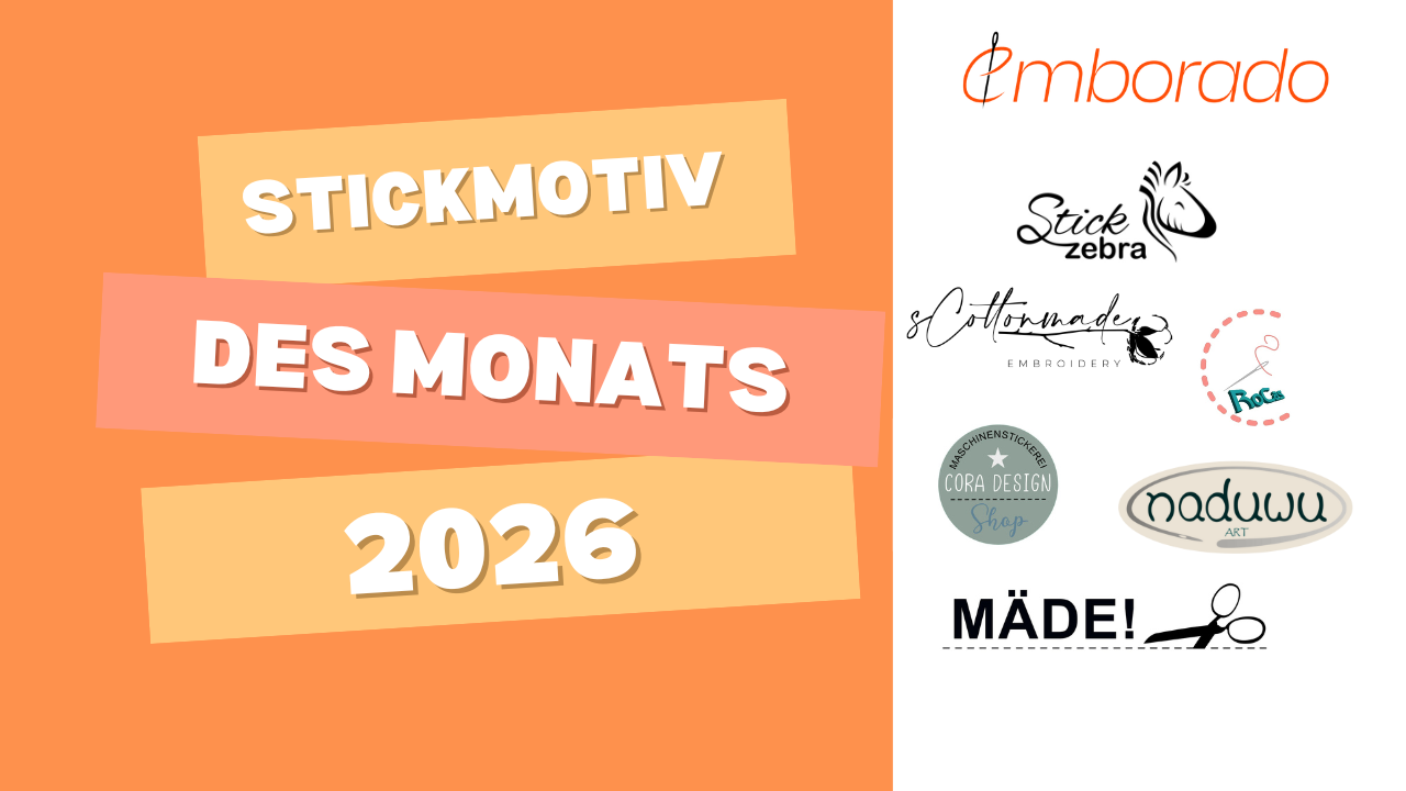 Neu in 2026: Das emborado Stickmotiv des Monats