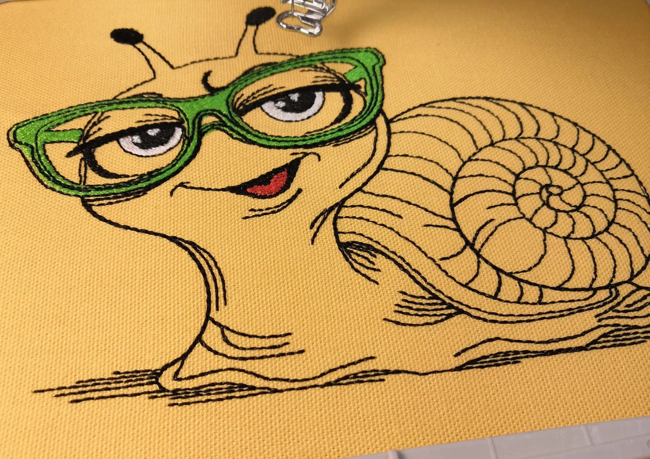 Glotzilla embroidery design by DIY Mibimo