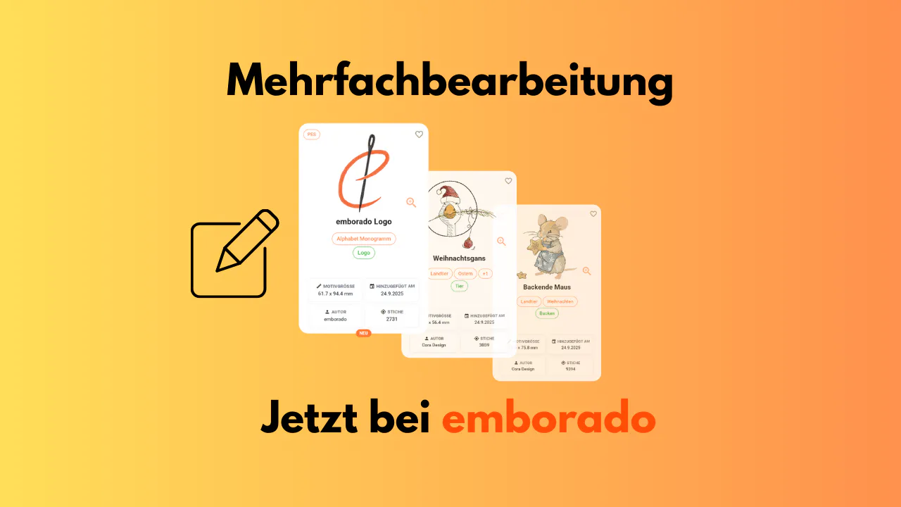 Bulk editing in emborado – edit multiple designs at once