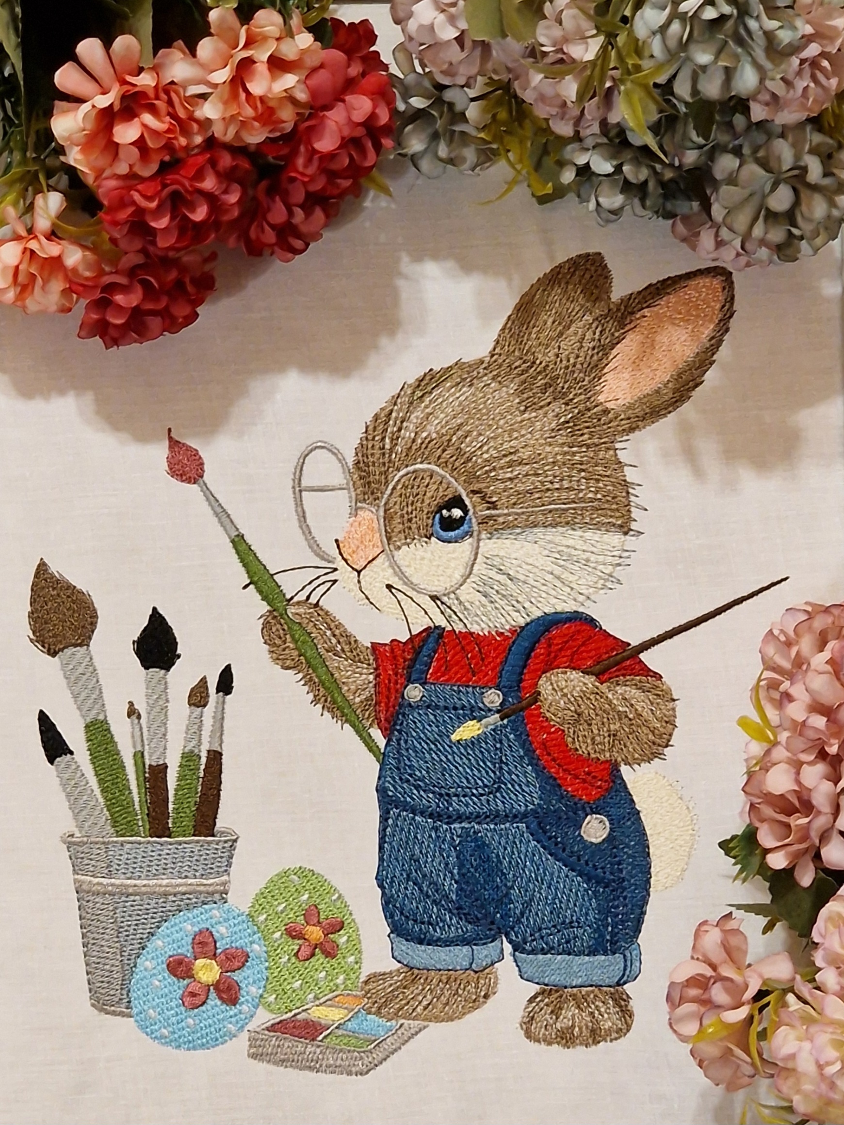 Stickmotiv Hase Künstler von sCottonmade