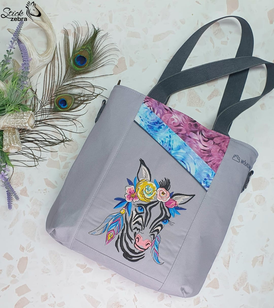 Stickmotiv Zebra von Stickzebra