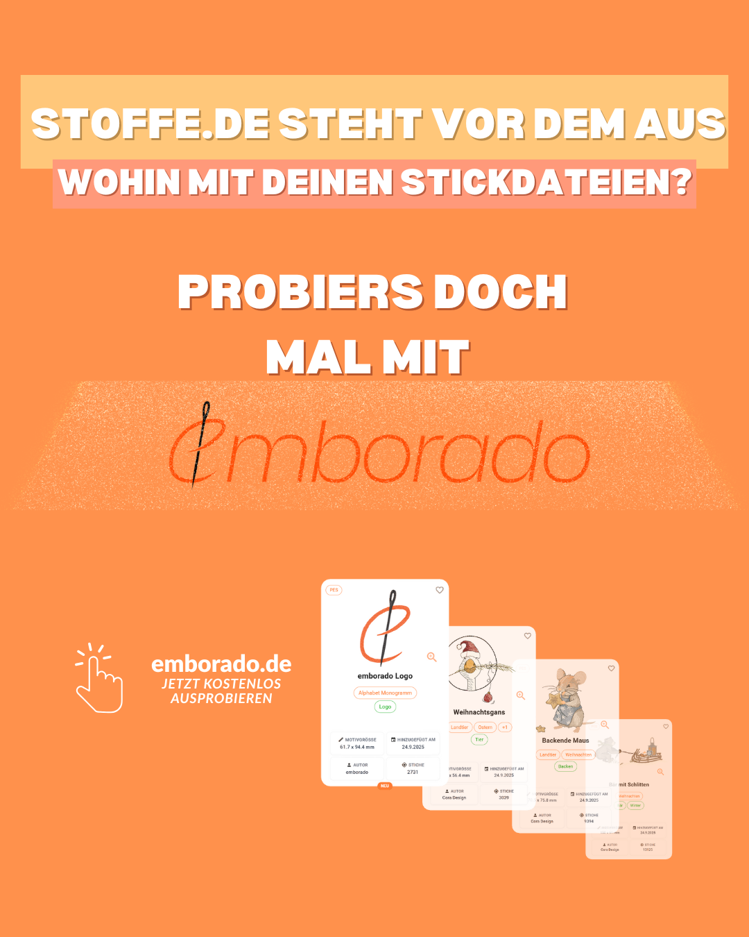 Stoffe.de steht vor dem Aus, so verwaltest du deine Stickdateien weiter