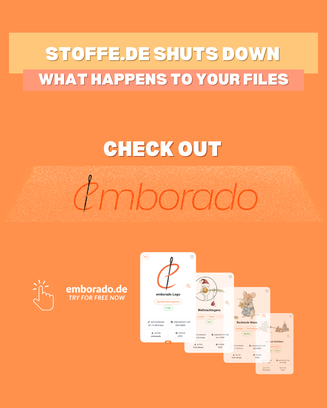 Stoffe.de shuts down – here’s how to keep your embroidery files organized