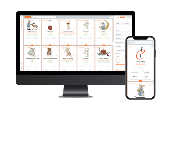 Screenshot der emborado Anwendung